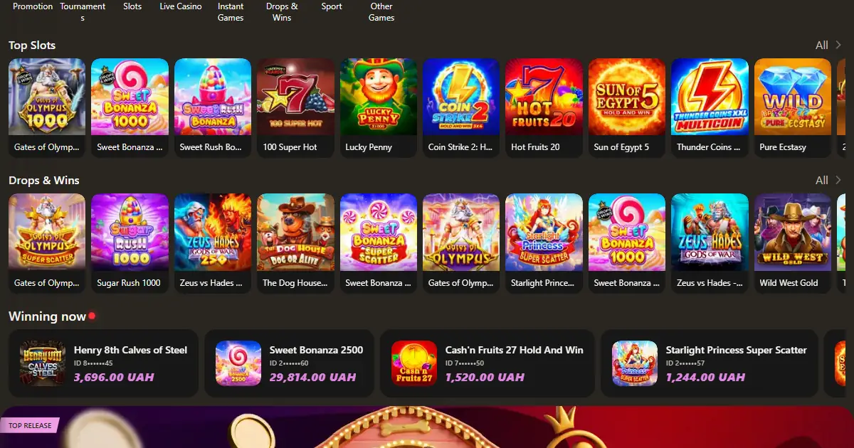 JohnBit casino lobby with provider filters
